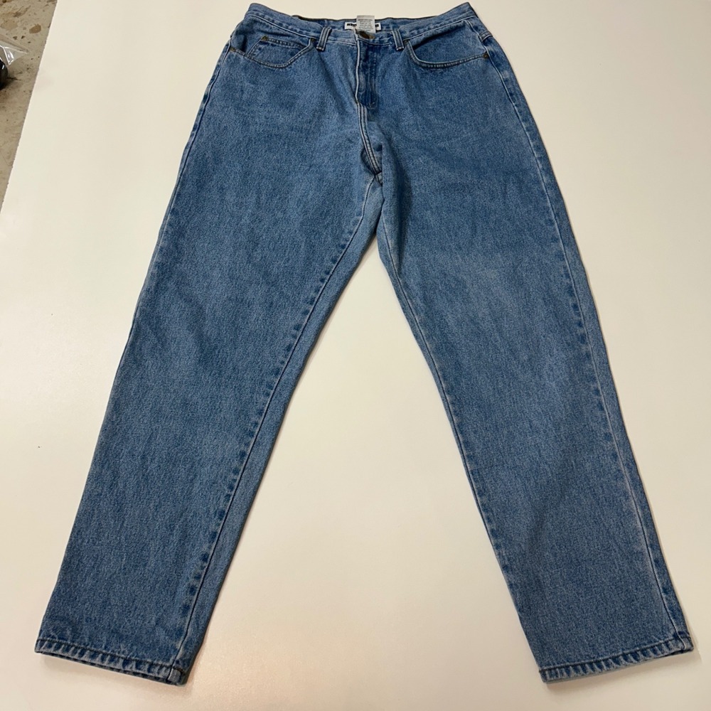 Jennifer Moore Jeanswear High Waisted Straight Leg Denim Jeans Blue 16 USA Made